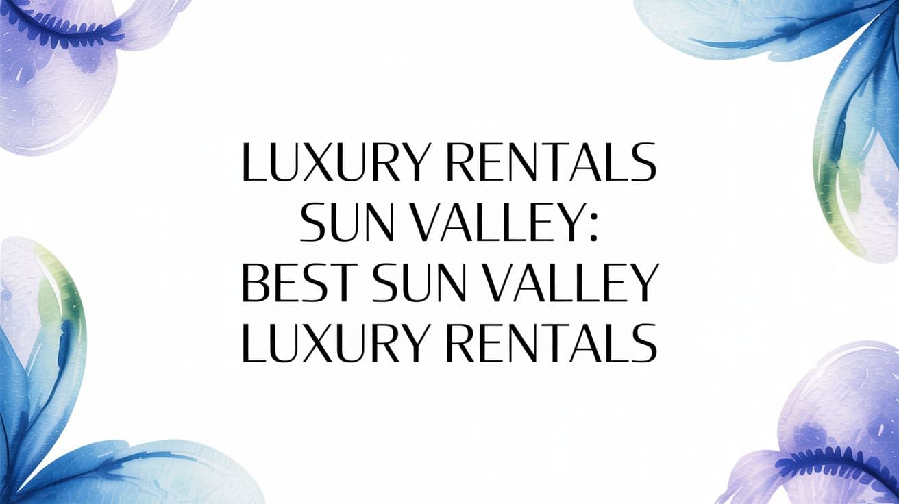Luxury Rentals Sun Valley: Best Sun Valley Luxury Rentals