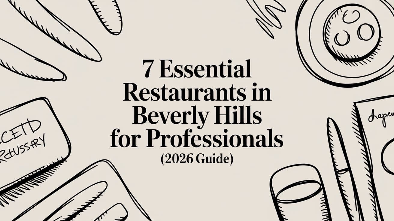 7 Essential Restaurants in Beverly Hills for Professionals (2026 Guide)