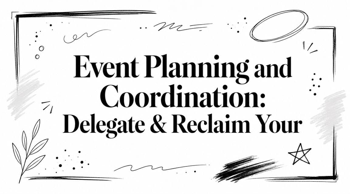 Event Planning and Coordination: Delegate & Reclaim Your