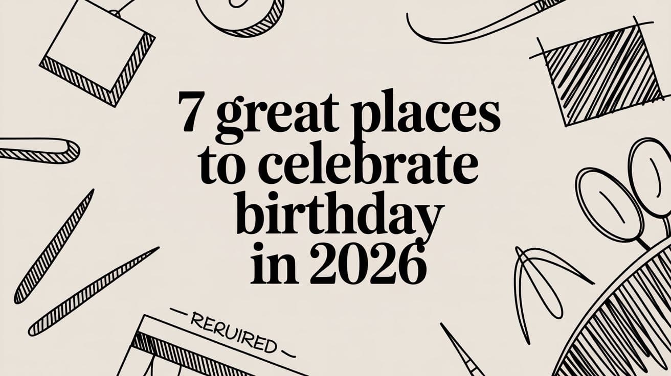 7 Great places to celebrate birthday in 2026