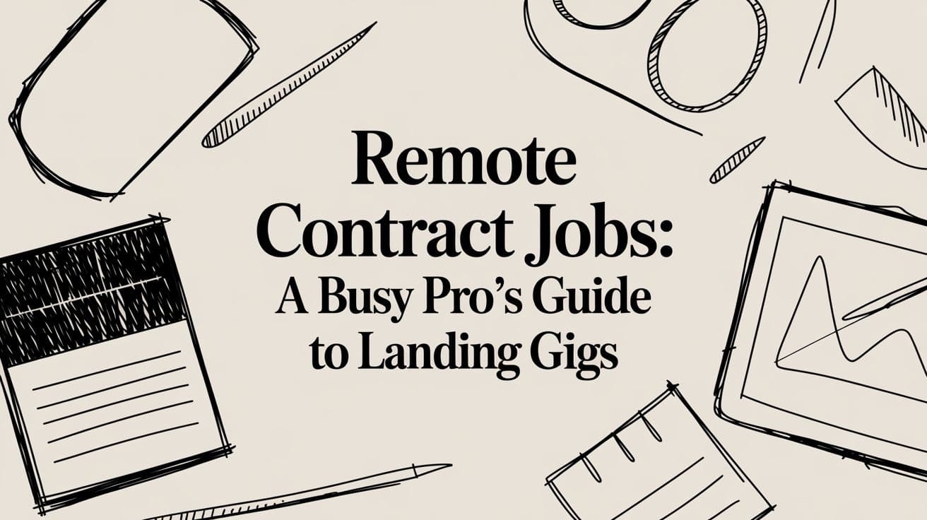 Remote Contract Jobs: A Busy Pro's Guide to Landing Gigs
