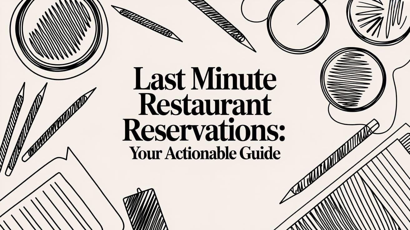 Last Minute Restaurant Reservations: Your Actionable Guide