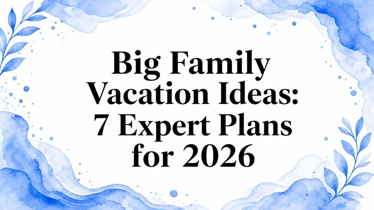 Big Family Vacation Ideas: 7 Expert Plans for 2026