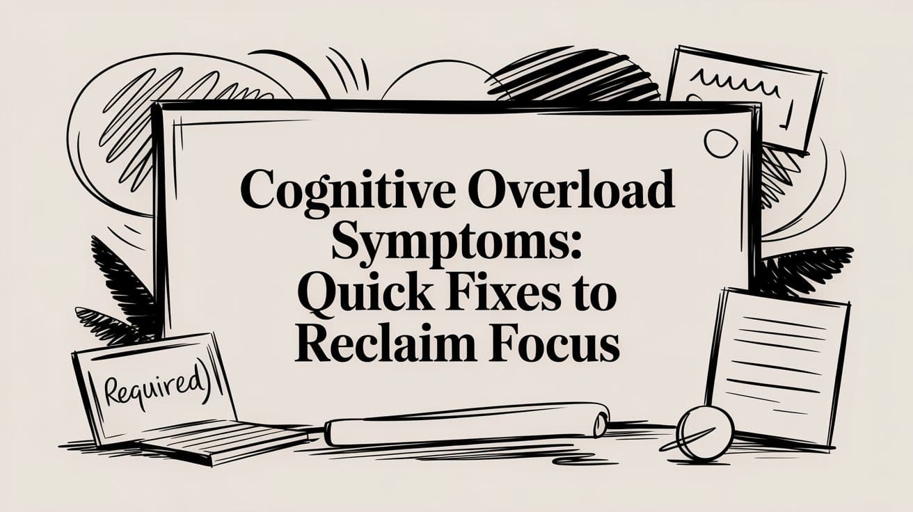 Cognitive overload symptoms: Quick fixes to reclaim focus