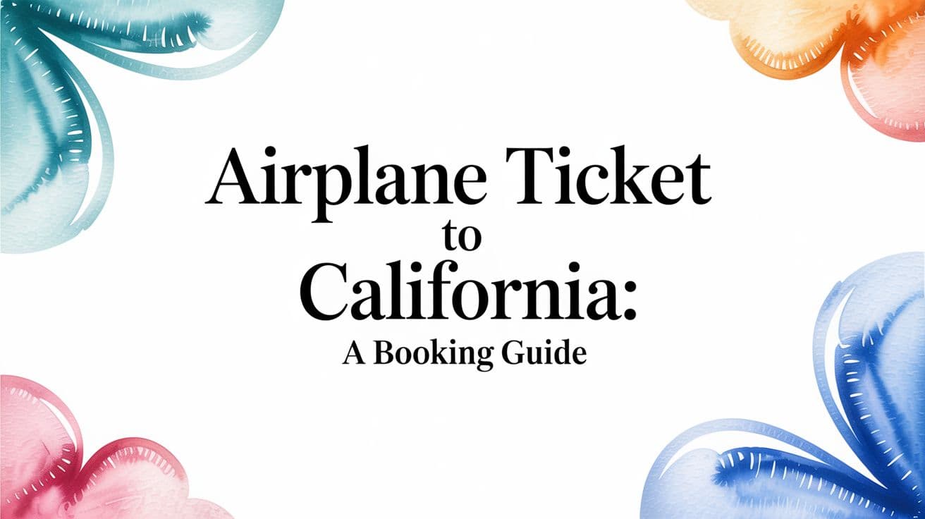 Airplane Ticket to California: A Booking Guide