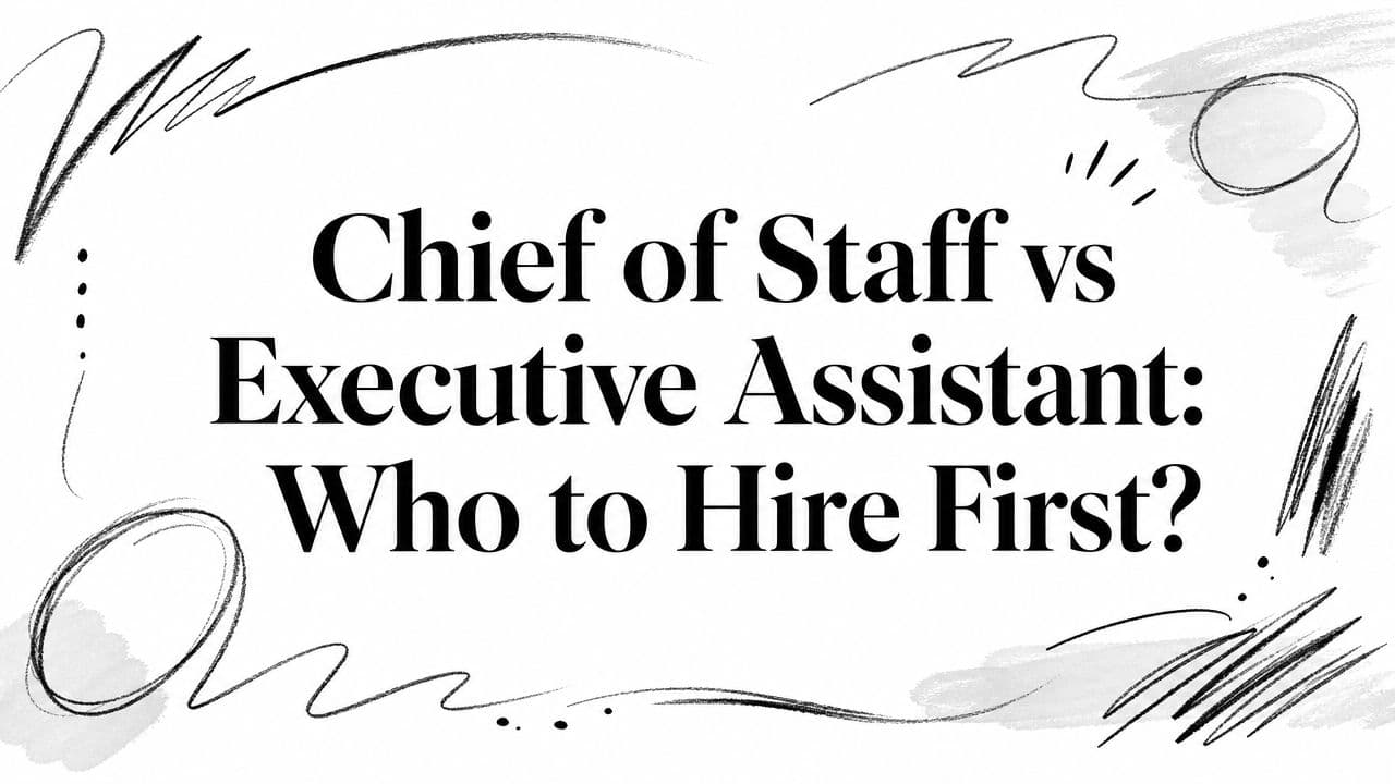Chief of Staff vs Executive Assistant: Who to Hire First?