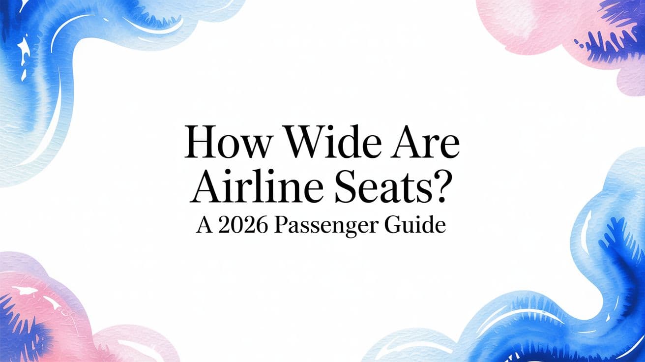How Wide Are Airline Seats? A 2026 Passenger Guide