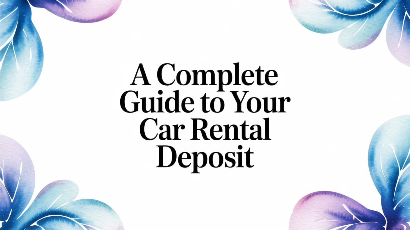 A Complete Guide to Your Car Rental Deposit
