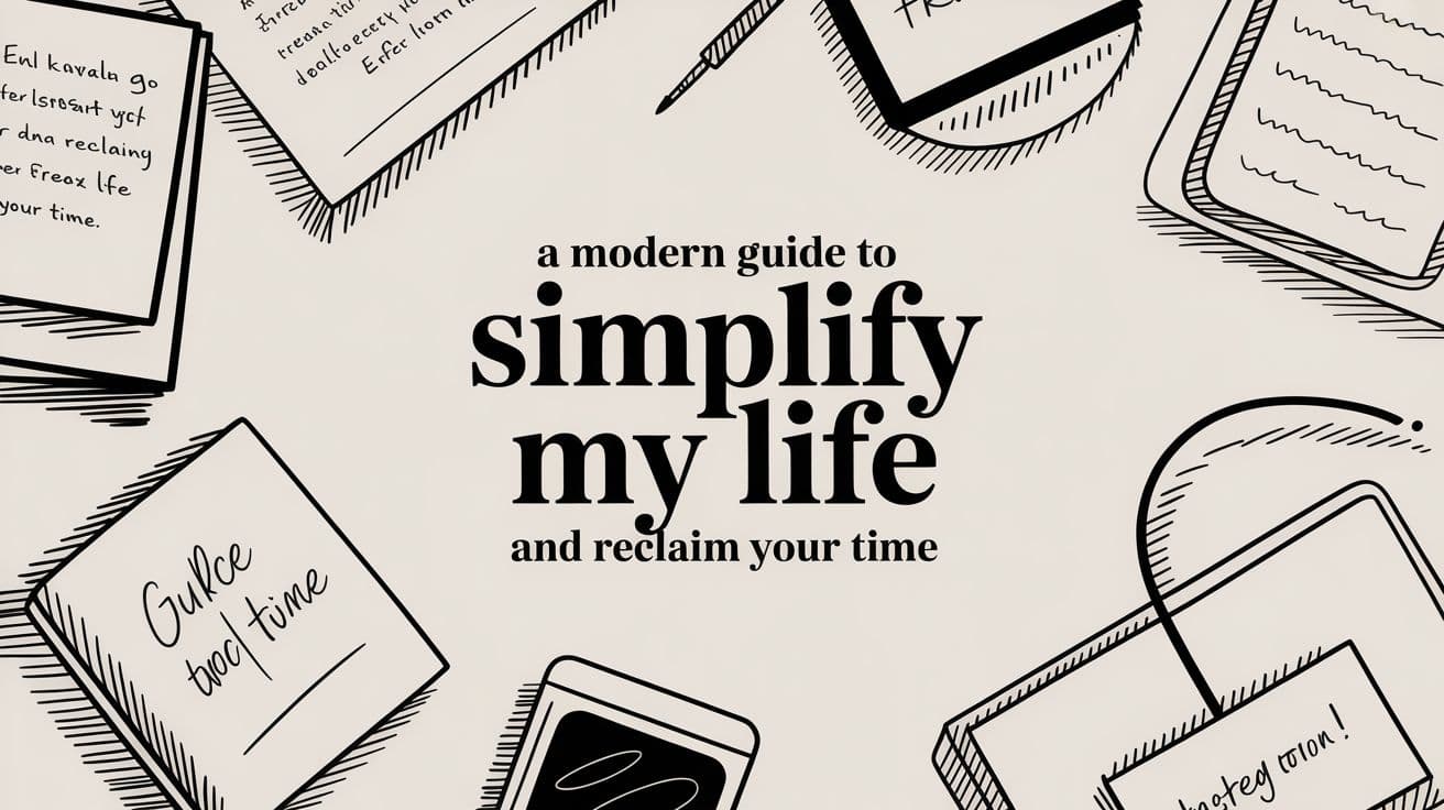 A Modern Guide to simplify my life and reclaim your time